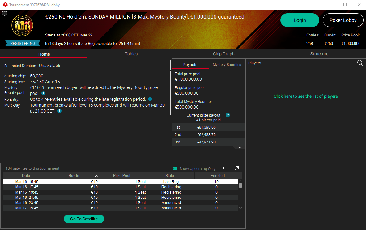 sunday million scoop26
