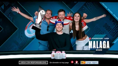 Oskar Bilstad campeón del PokerStars Open Málaga 2026 tras vencer el Main Event récord de 1.753 entradas