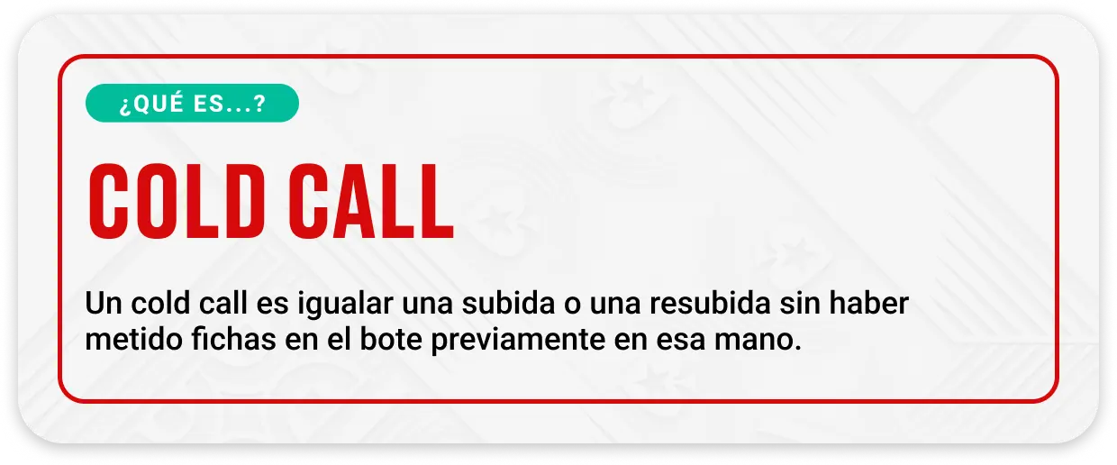 Cold call en poker